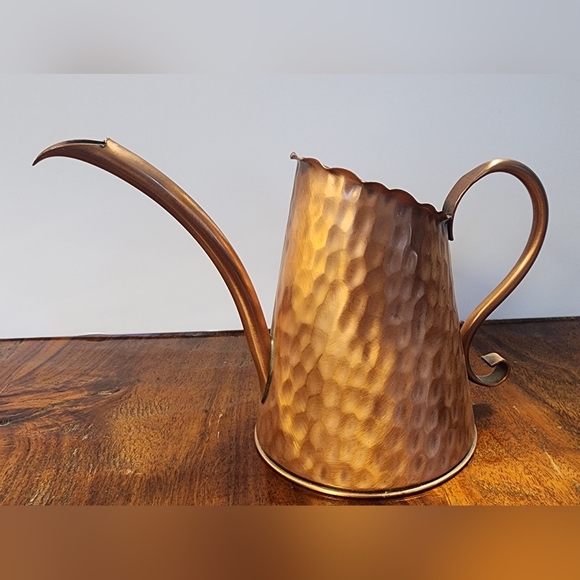 GREGORIAN SOLID COPPER SMALL WATERING CAN PITCHER JUG - Picture 1 of 5